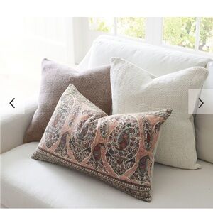 Pottery Barn 100% linen throw pillow cover/sham charcoal grey